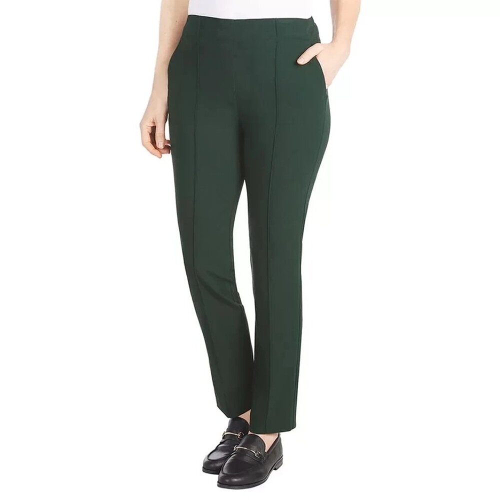 Hilary Radley SM High-rise Tummy Control Pintuck Pull-On Stretch Pant 29" Inseam